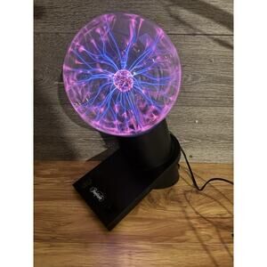Vintage 1980s Fantasia Plasma Ball Lamp 9” Globe Large Electric Science Light